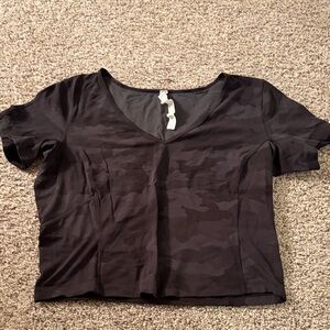 lululemon athletica Black Camouflage Crop Top align